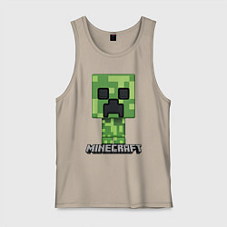 Майка мужская хлопок MINECRAFT, цвет: миндальный