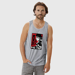 Майка мужская хлопок KIMETSU NO YAIBA, цвет: меланж — фото 2