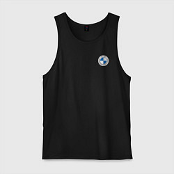 Майка мужская хлопок BMW LOGO 2020, цвет: черный