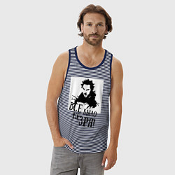 Майка мужская хлопок Все было не зря, цвет: синяя тельняшка — фото 2