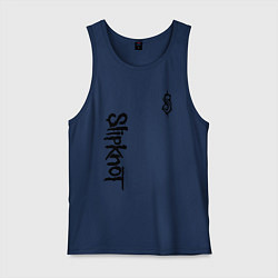 Майка мужская хлопок SLIPKNOT, цвет: тёмно-синий