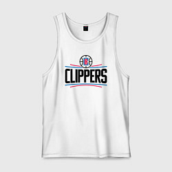 Майка мужская хлопок Los Angeles Clippers 1, цвет: белый
