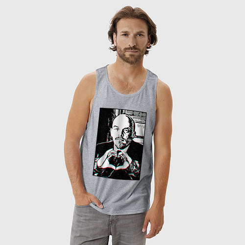 Мужская майка Ленин Oko / Меланж – фото 3