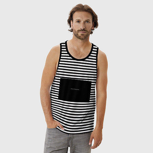 Мужская майка Изоляция / Черная тельняшка – фото 3