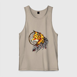 Майка мужская хлопок Страж снов, цвет: миндальный