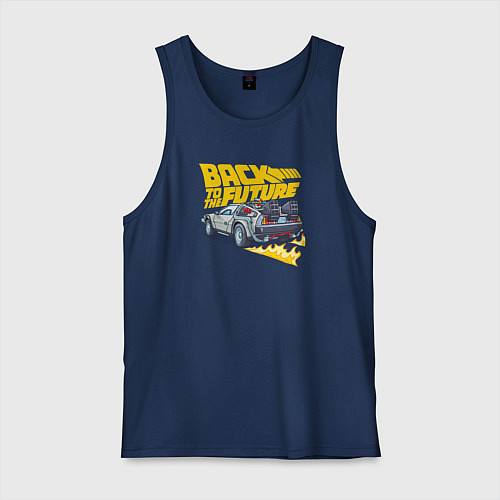 Мужская майка Back to the Future / Тёмно-синий – фото 1