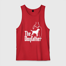 Майка мужская хлопок The Dogfather - пародия, цвет: красный
