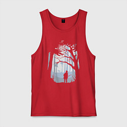 Майка мужская хлопок The Last Of Us PART 2, цвет: красный