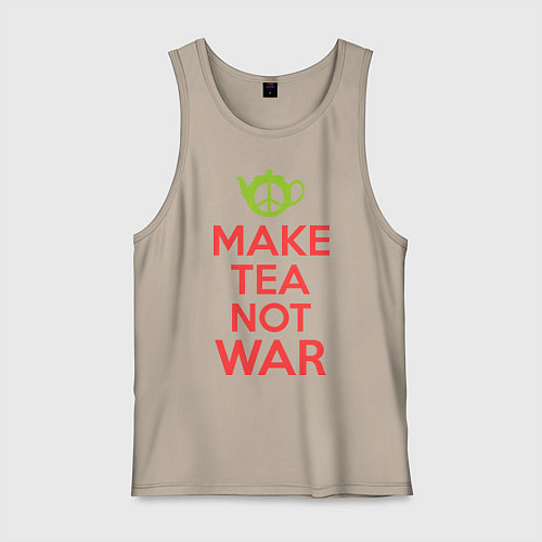 Мужская майка Make tea not war / Миндальный – фото 1