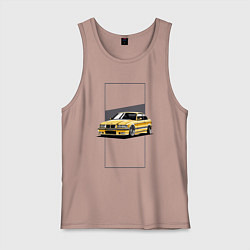 Майка мужская хлопок BMW E36, цвет: пыльно-розовый