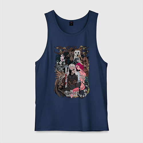 Мужская майка The Witcher wild hunt / Тёмно-синий – фото 1