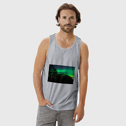 Майка мужская хлопок Северное сияние, цвет: меланж — фото 2