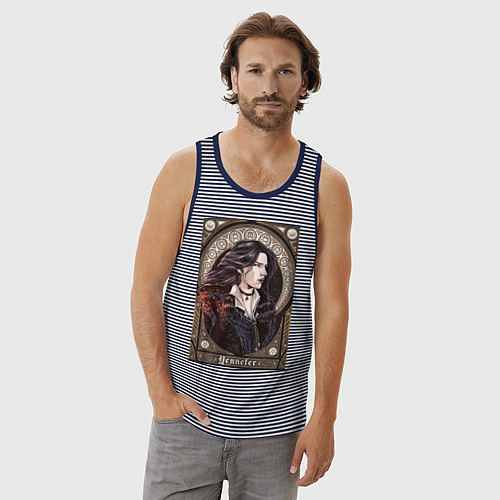 Мужская майка The Witcher, Yennefer / Синяя тельняшка – фото 3