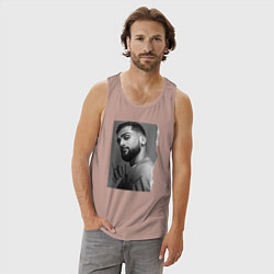 Майка мужская хлопок Jony, цвет: пыльно-розовый — фото 2