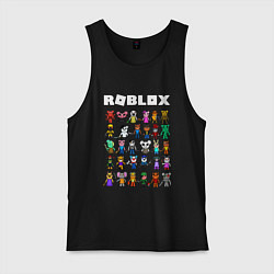 Майка мужская хлопок ROBLOX PIGGY, цвет: черный