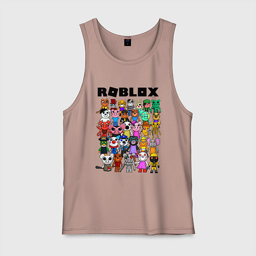 Мужская майка ROBLOX PIGGY / Пыльно-розовый – фото 1