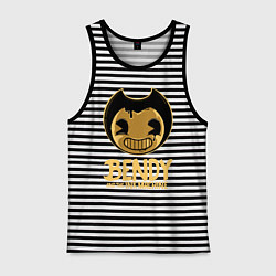 Майка мужская хлопок Bendy And The Ink Machine, цвет: черная тельняшка