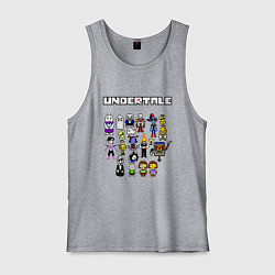 Майка мужская хлопок UNDERTALE, цвет: меланж
