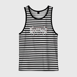 Майка мужская хлопок GHOSTEMANE, цвет: черная тельняшка