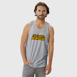 Майка мужская хлопок Татарский богатырь, цвет: меланж — фото 2