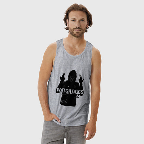Мужская майка Watch dogs 2 Z / Меланж – фото 3