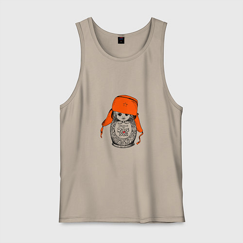 Мужская майка Родина Россия / Миндальный – фото 1