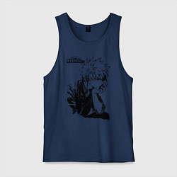 Майка мужская хлопок Моя геройская академия, цвет: тёмно-синий