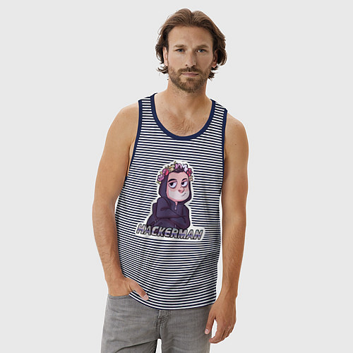Мужская майка Mr Robot / Синяя тельняшка – фото 3