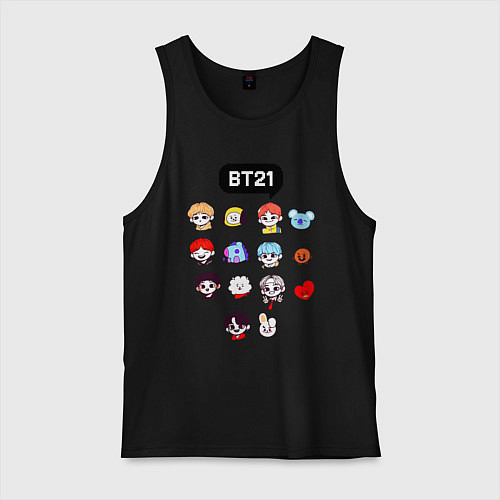 Мужская майка BTS BT21 / Черный – фото 1