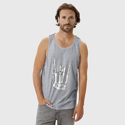 Майка мужская хлопок Рок до самого конца, цвет: меланж — фото 2