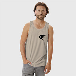 Майка мужская хлопок Karasuno Karasuno High, цвет: миндальный — фото 2