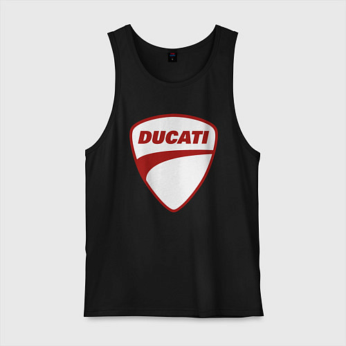 Мужская майка Ducati Logo Дукати Лого Z / Черный – фото 1