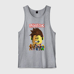 Майка мужская хлопок ROBLOX, цвет: меланж