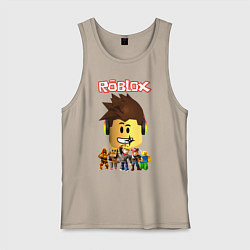 Майка мужская хлопок ROBLOX, цвет: миндальный