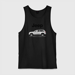 Майка мужская хлопок Jeep, цвет: черный