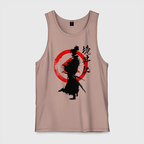 Мужская майка Ghost of Tsushima / Пыльно-розовый – фото 1