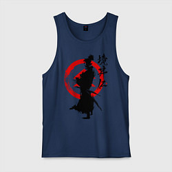 Майка мужская хлопок Ghost of Tsushima, цвет: тёмно-синий