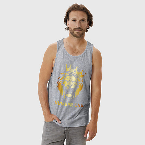 Мужская майка ЗОЛОТОЙ ЛЕВ / Меланж – фото 3