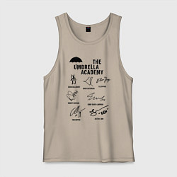 Майка мужская хлопок АК АМБРЕЛЛА АВТОГРАФЫ АКТЁРОВ, цвет: миндальный