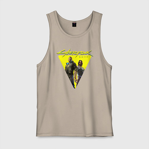 Мужская майка Cyberpunk 2077 / Миндальный – фото 1