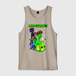 Майка мужская хлопок Minecraft, цвет: миндальный