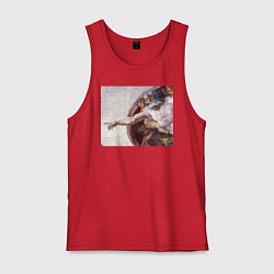 Майка мужская хлопок Искусство, цвет: красный