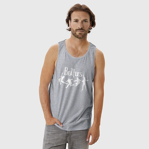 Мужская майка The Beatles / Меланж – фото 3
