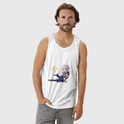 Майка мужская хлопок Альбедо, цвет: белый — фото 2