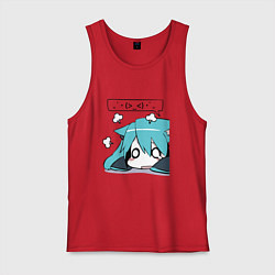 Майка мужская хлопок Грусть, цвет: красный