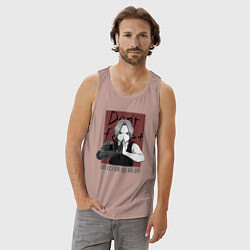 Майка мужская хлопок Стальной Алхимик, цвет: пыльно-розовый — фото 2