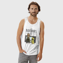 Майка мужская хлопок Little Nightmares 2, цвет: белый — фото 2