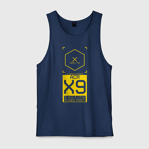 Мужская майка ACR X9 Cyberpunk 2077 / Тёмно-синий – фото 1