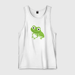 Майка мужская хлопок Лягушонок, цвет: белый