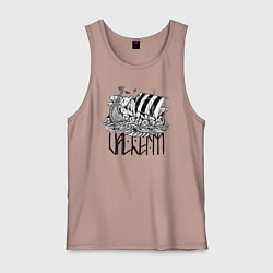 Майка мужская хлопок Valheim, цвет: пыльно-розовый